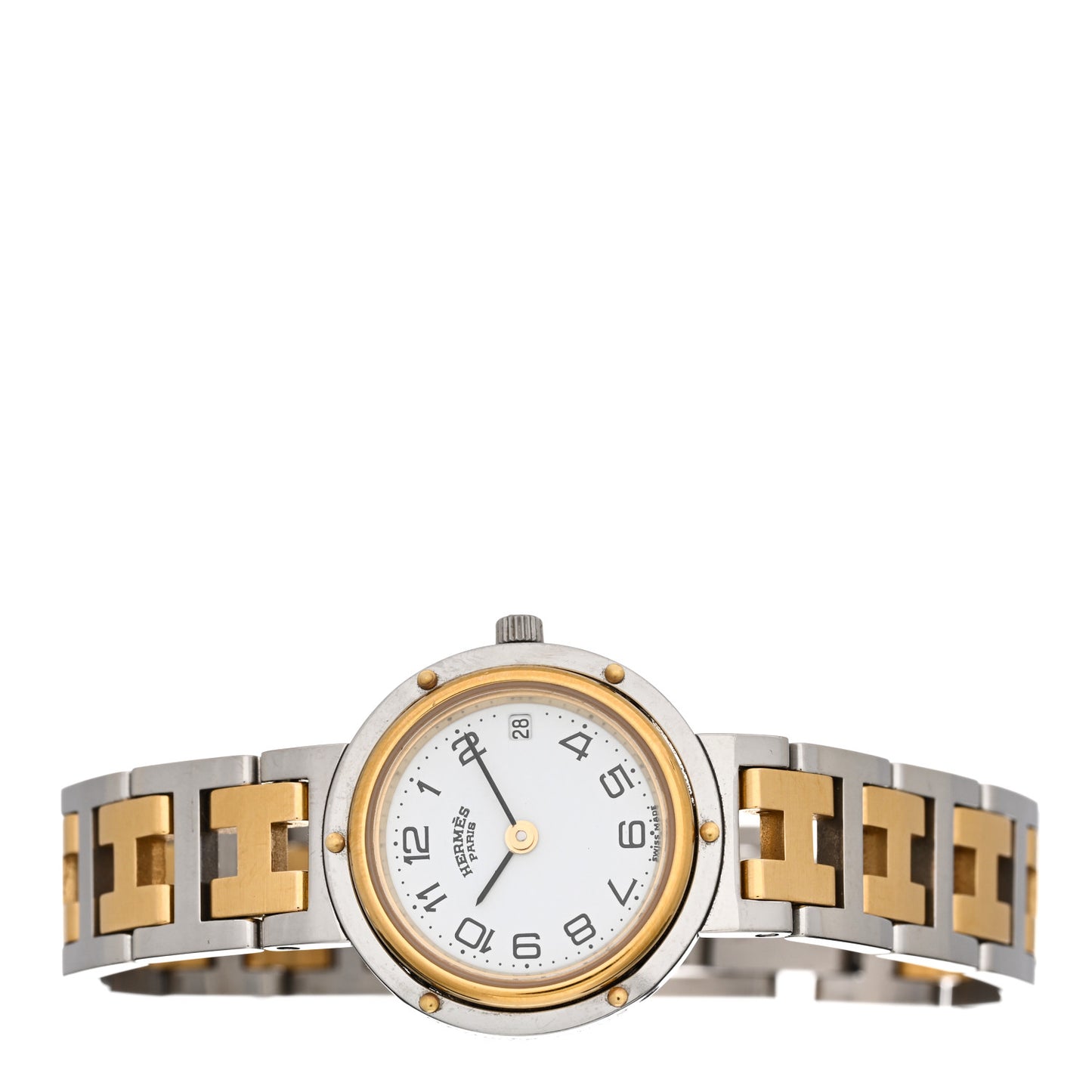 Stainless Steel 24mm Clipper Quartz Watch Gold