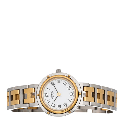 Hermes Stainless Steel 24mm Clipper Quartz Watch Gold 2 of 4