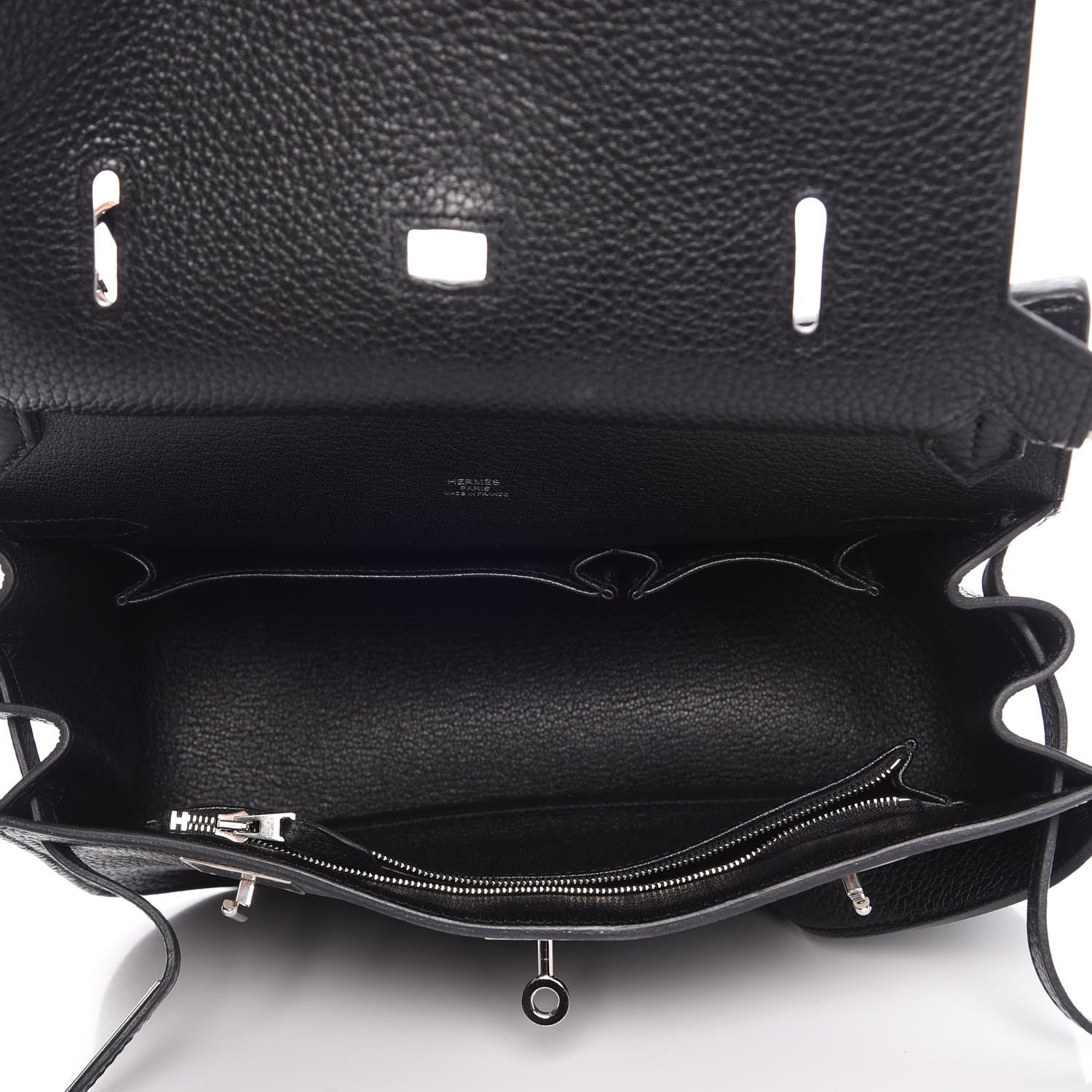 Hermes Taurillon Clemence Jypsiere 28 Black 5 of 9