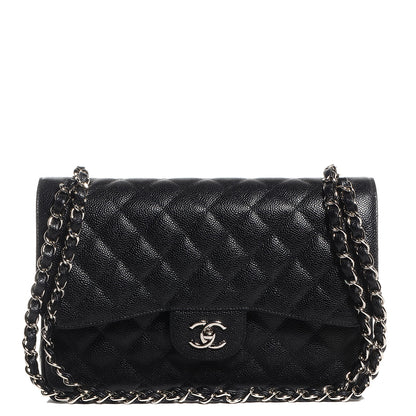 Chanel Caviar Quilted Jumbo Double Flap Black 1 of 10