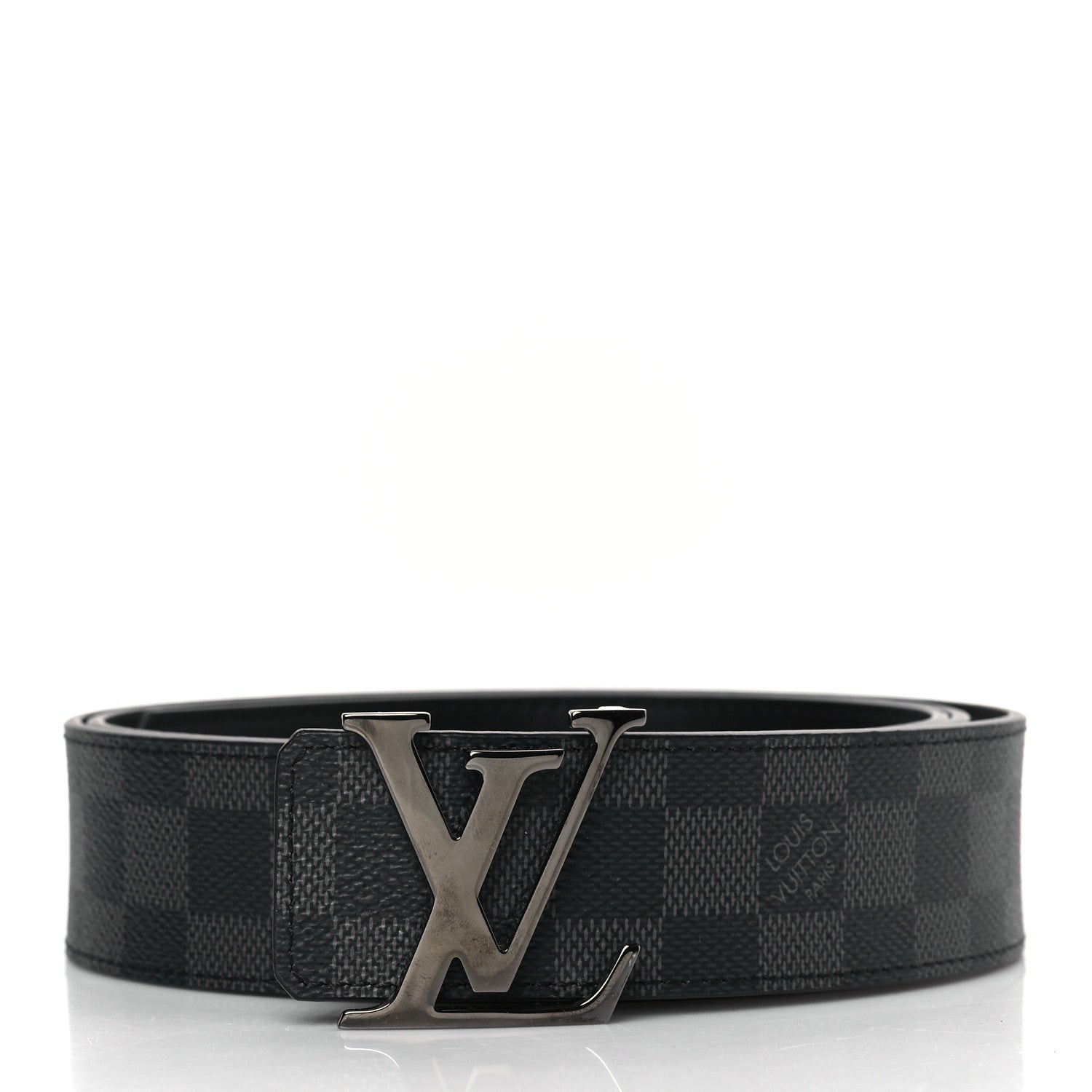 Louis Vuitton Damier Graphite 40mm LV Initiales Belt 110 44 1 of 7