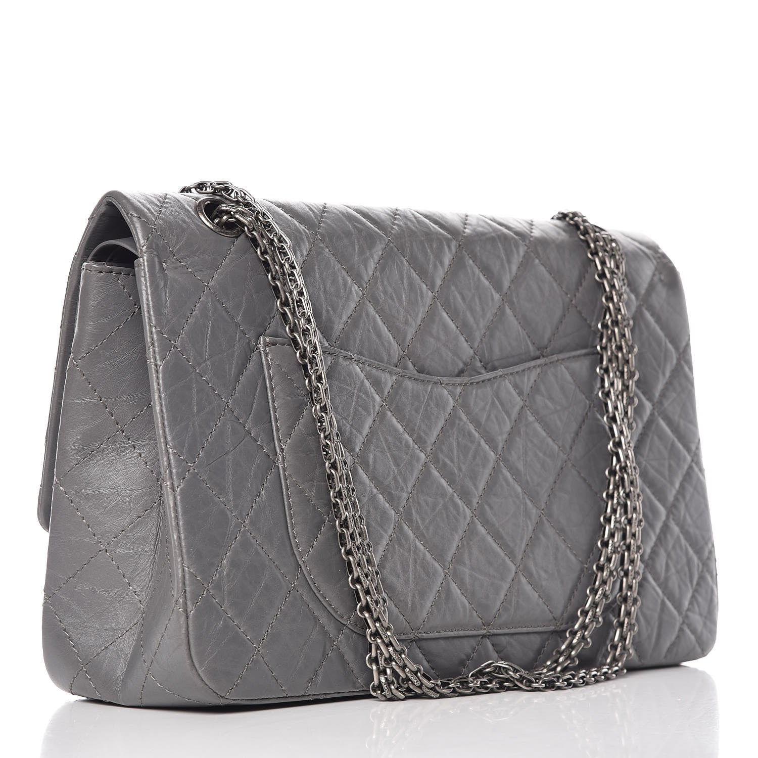 Chanel Aged Calfskin Quilted 2.55 Reissue 227 Flap Grey 3 of 10