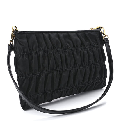 Prada Tessuto Nylon Gaufre Wristlet Black 2 of 11