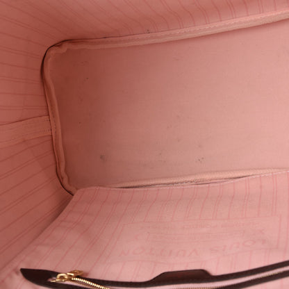 Louis Vuitton Damier Ebene Neo Neverfull MM Rose Ballerine 11 of 14