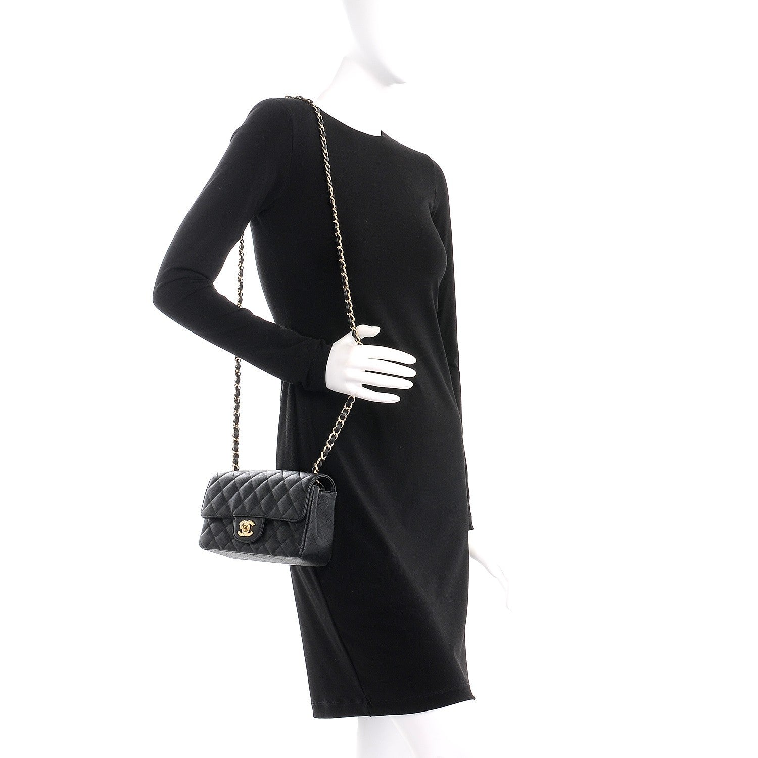 Chanel Caviar Quilted Mini Rectangular Flap Black 2 of 10