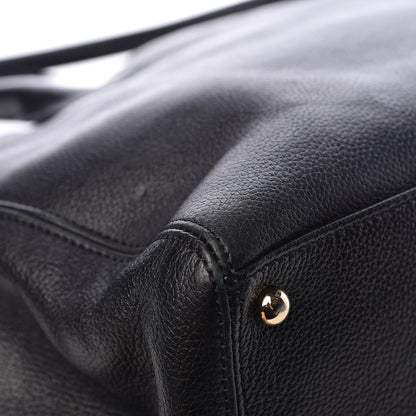 Chanel Calfskin Cerf Executive Shopper Tote Black 13 of 19