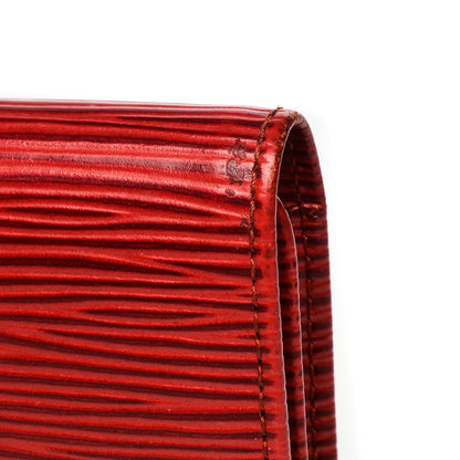 Louis Vuitton Epi Porte Tresor International Wallet Castillan Red 6 of 10