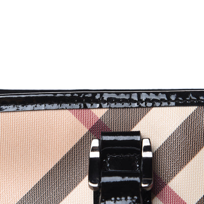 Burberry Patent Trim Nova Check Shopper Tote Black 15 of 18