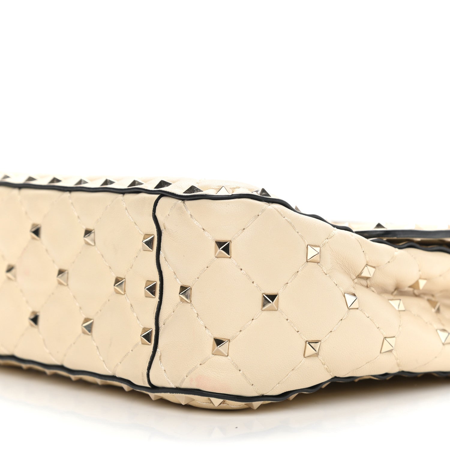 Valentino Garavani Nappa Medium Rockstud Spike Shoulder Bag Light Ivory 9 of 14