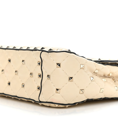 Valentino Garavani Nappa Medium Rockstud Spike Shoulder Bag Light Ivory 9 of 14
