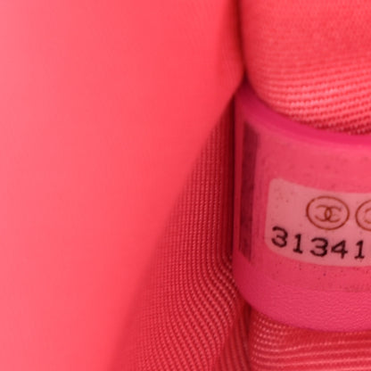 Chanel Denim Quilted Small Messenger Flap Neon Pink 16 of 18