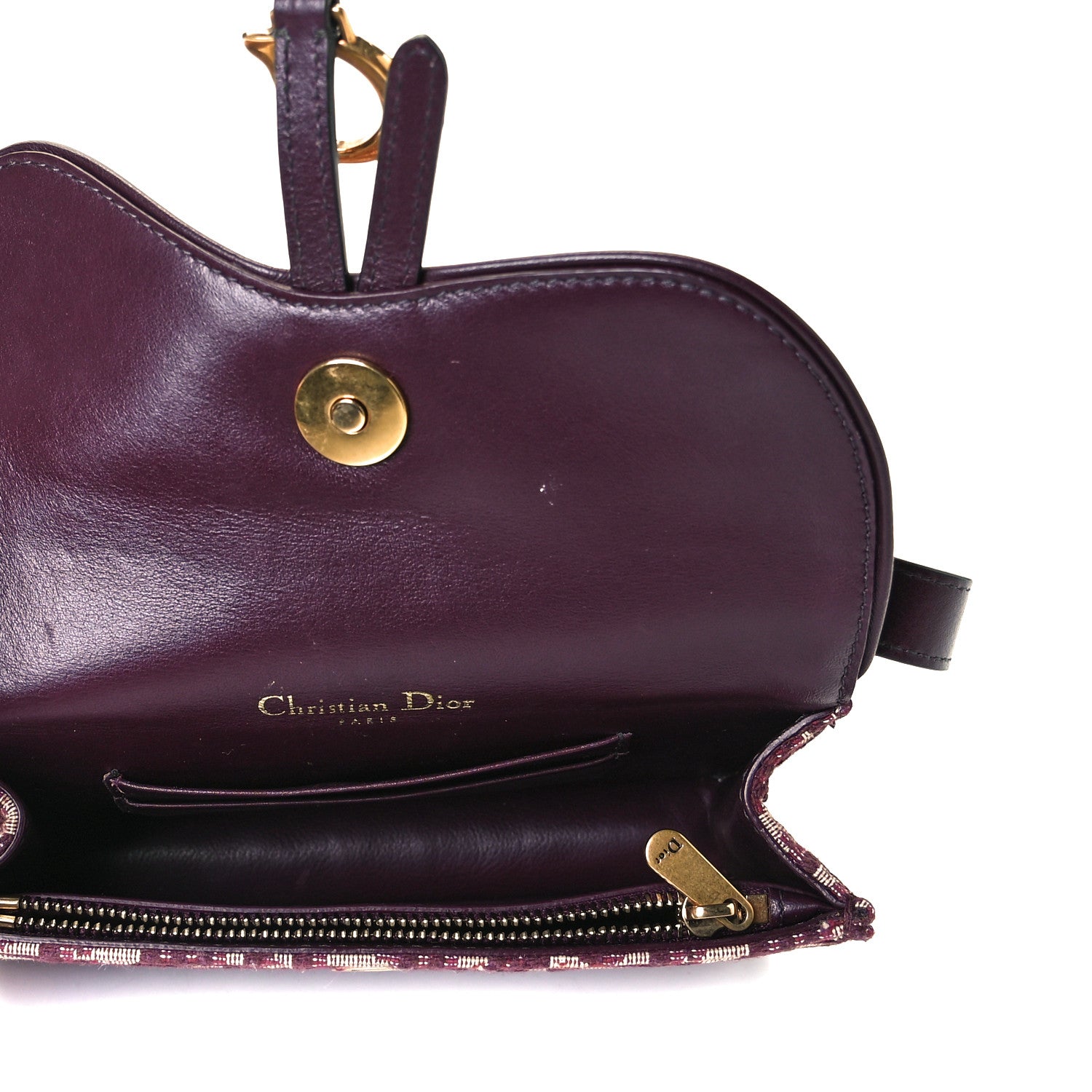 Christian Dior Oblique Saddle Belt Bag Bordeaux 5 of 7