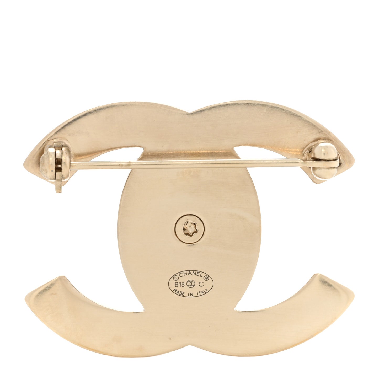 CC Turnlock Brooch Gold