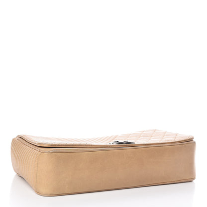Chanel Glazed Calfskin Quilted Large Coco Boy Flap Beige 5 of 14