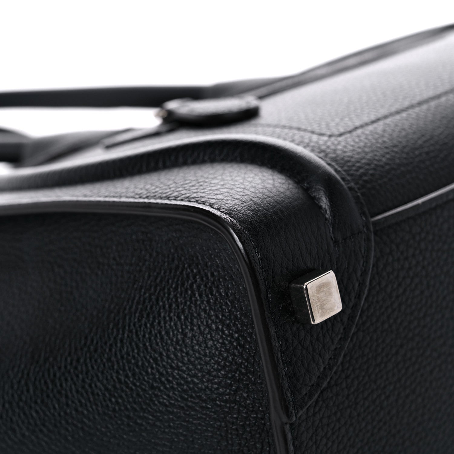 Celine Drummed Calfskin Micro Luggage Black 7 of 15
