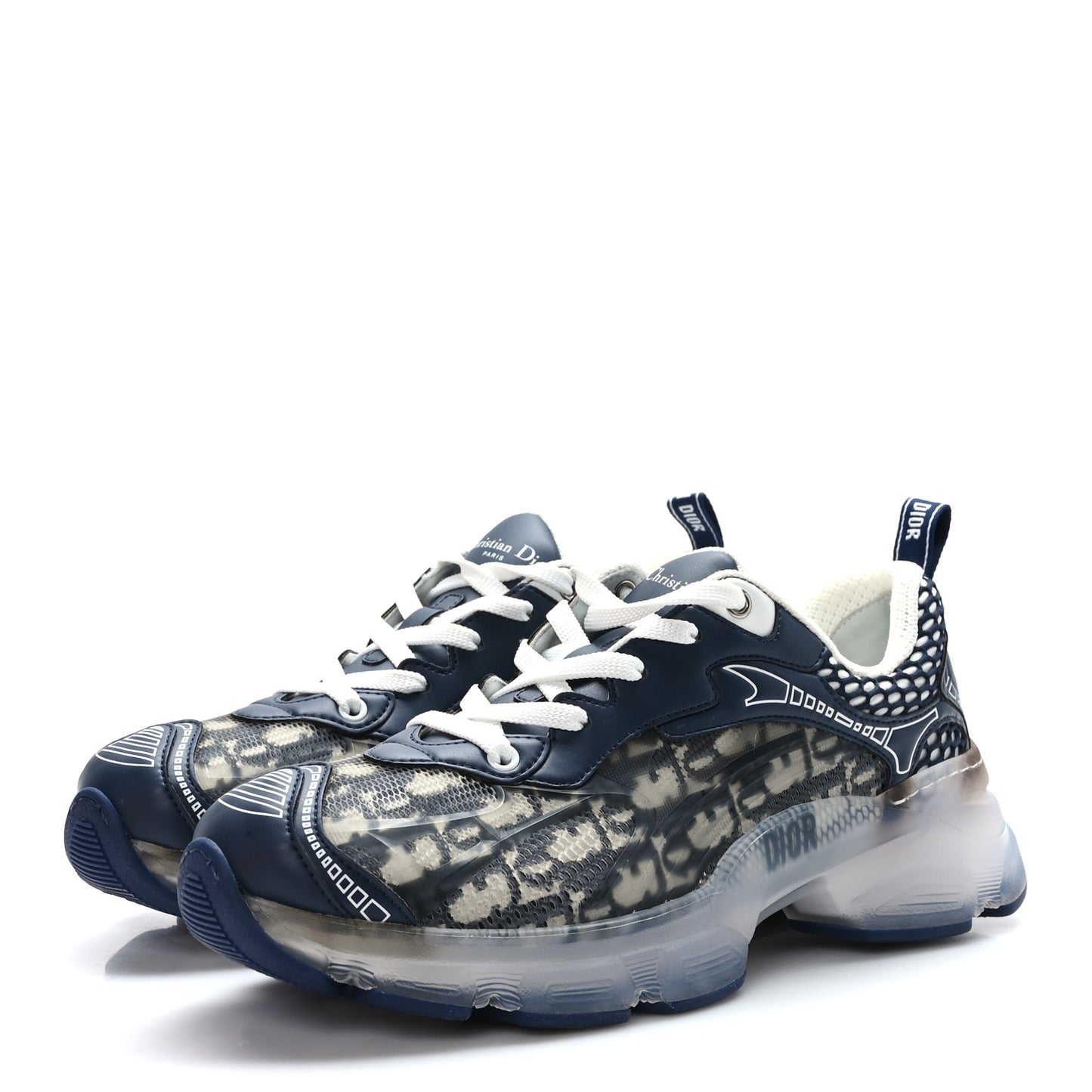 Technical Fabric Mesh Obique Dior Vibe Sneakers 39 Deep Blue