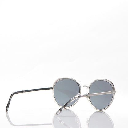 Chanel Round Spring Sunglasses 4206 Black Silver 4 of 9