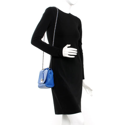 Mulberry Glossy Goatskin Small Lily Flap Bluebell Blue 2 of 8
