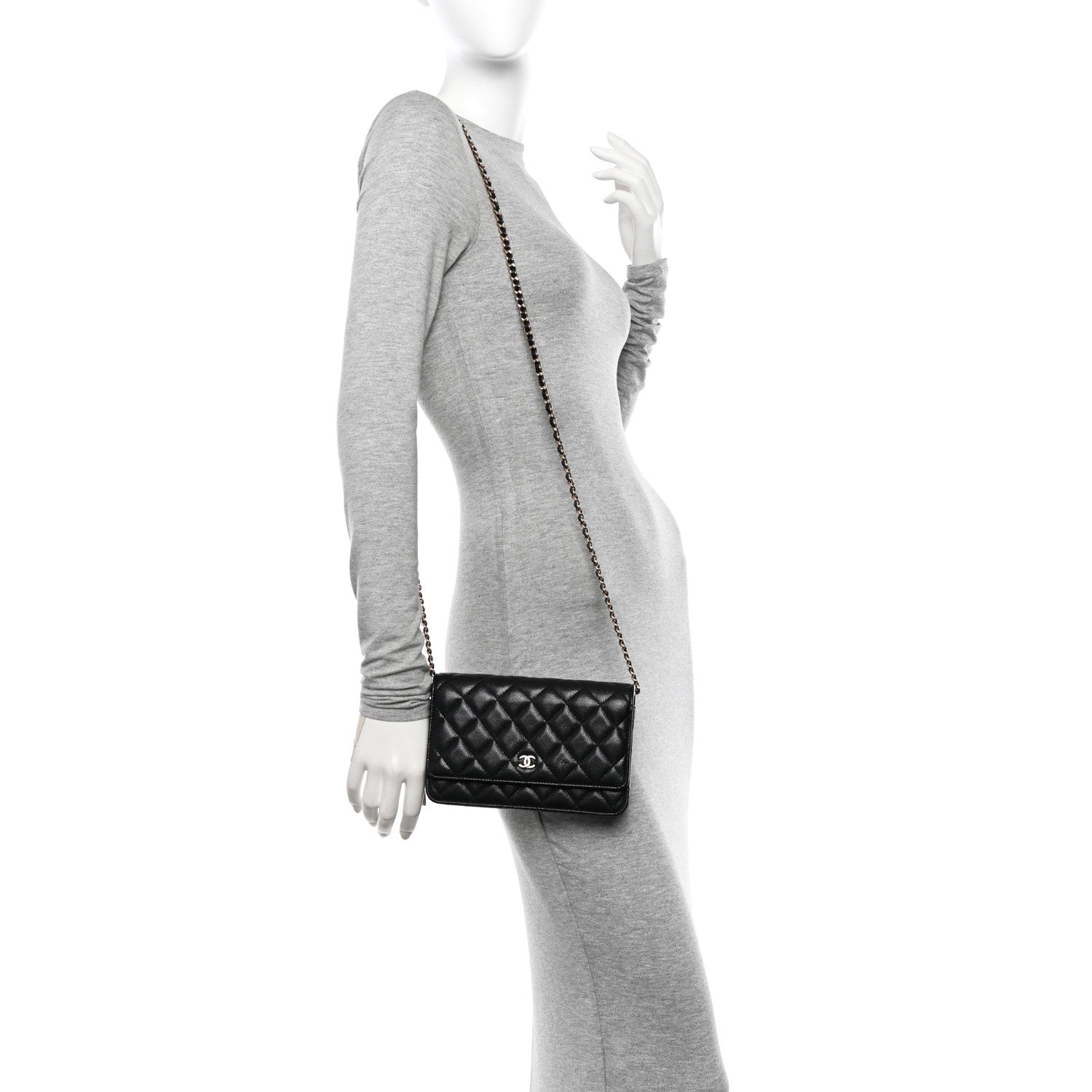 Chanel Caviar Quilted Wallet on Chain WOC Black 3 of 10
