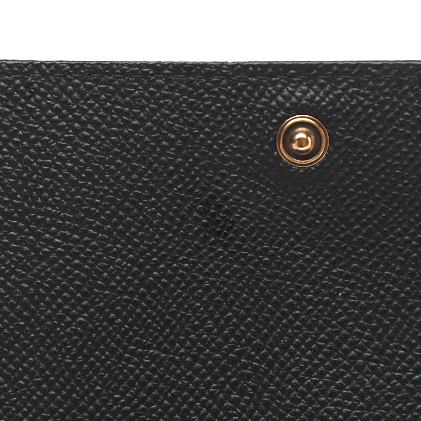 Grained Calfskin Logo Cash Thin Money Wallet Black White