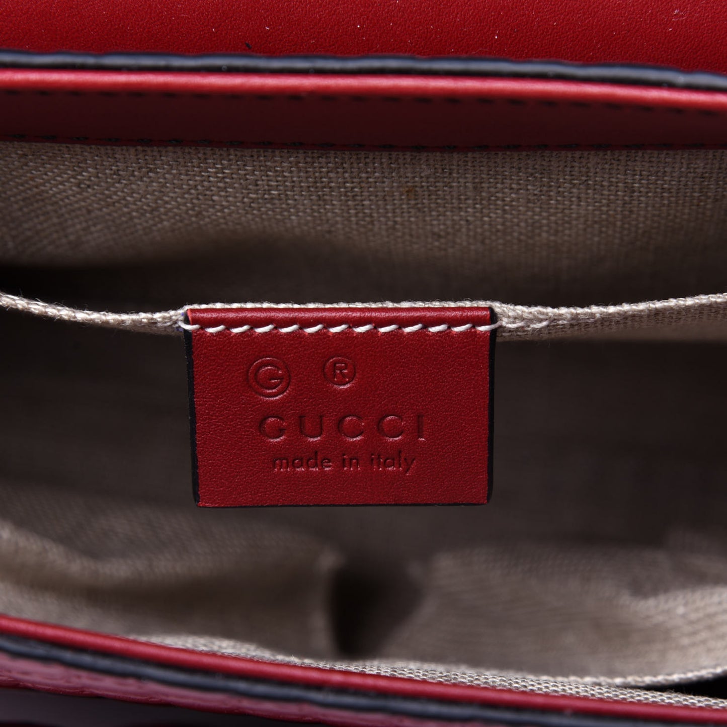 Microguccissima Medium Emily Chain Shoulder Bag Red