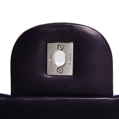 Chanel Lambskin Quilted Jumbo Single Flap Dark Purple 8 of 8