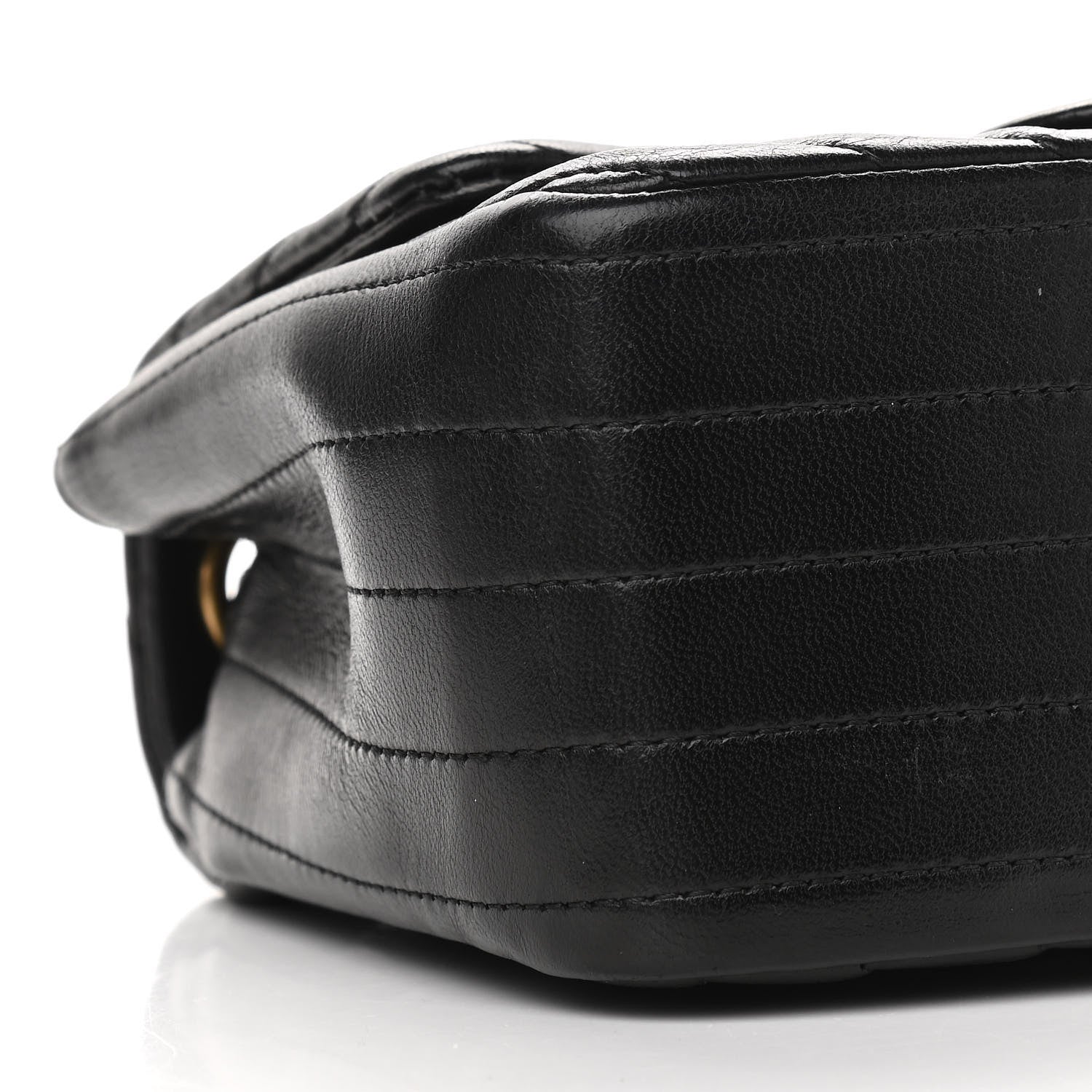 Chanel Lambskin Chevron Quilted Mini Square Flap Black 9 of 11