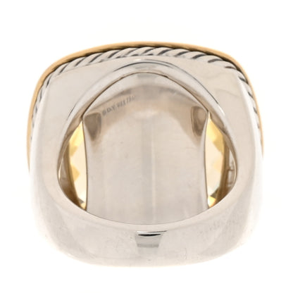 David Yurman Sterling Silver 18K Yellow Gold Citrine 20mm Albion Statement Ring 52 6 3 of 6