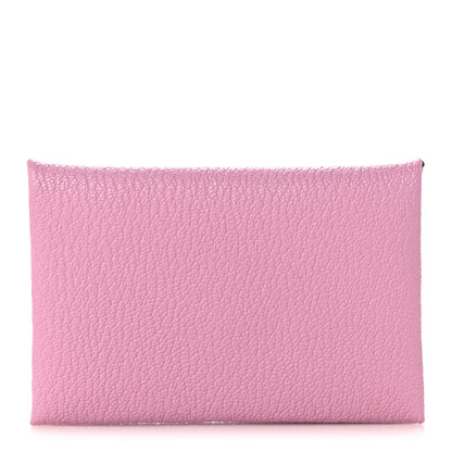 Hermes Chevre Mysore Calvi Card Case Mauve Sylvestre 1 of 8