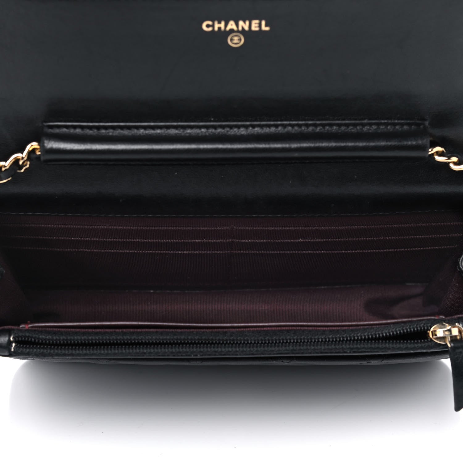 Chanel Lambskin Quilted Wallet On Chain WOC Black 4 of 11