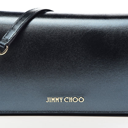 Jimmy Choo Metallic Calfskin Chain Wallet Blue 12 of 13