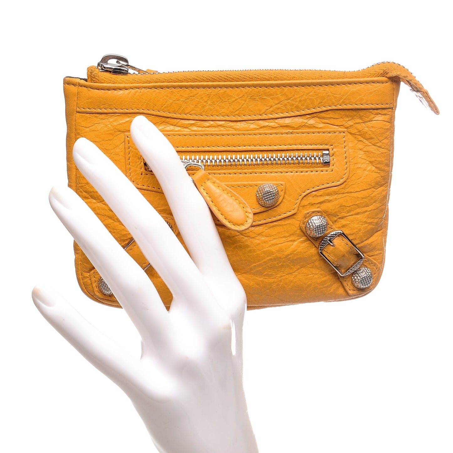 Agneau Giant 12 Silver Hardware M Porte-Monnaie Coin Purse Mangue