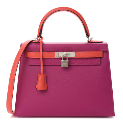 Hermes Epsom Horseshoe Kelly Sellier 28 Rose Pourpre Rose Jaipur 1 of 11