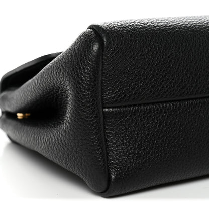 Prada Vitello Daino Soft Flap Shoulder Bag Black 9 of 10