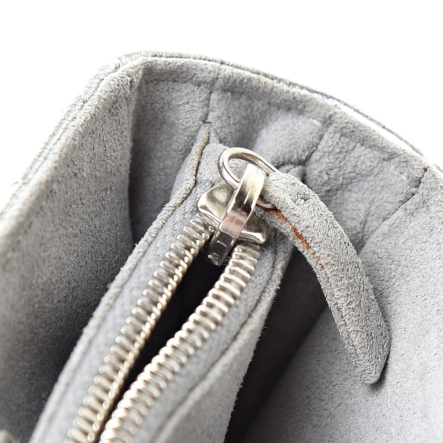Metallic Lambskin Quilted Mini Phone Holder Clutch Silver