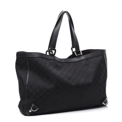 Gucci Nylon Monogram Large Abbey Tote Black 2 of 12