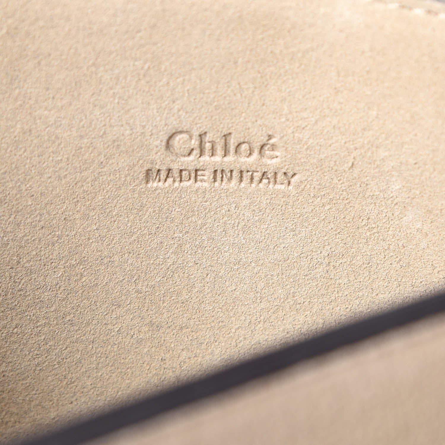 Chloe Calfskin Suede Medium Faye Shoulder Bag Motty Grey 6 of 7
