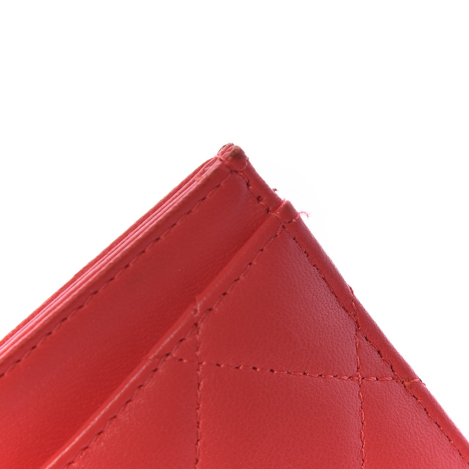 Chanel Lambskin Quilted Card Holder Red 12 of 13