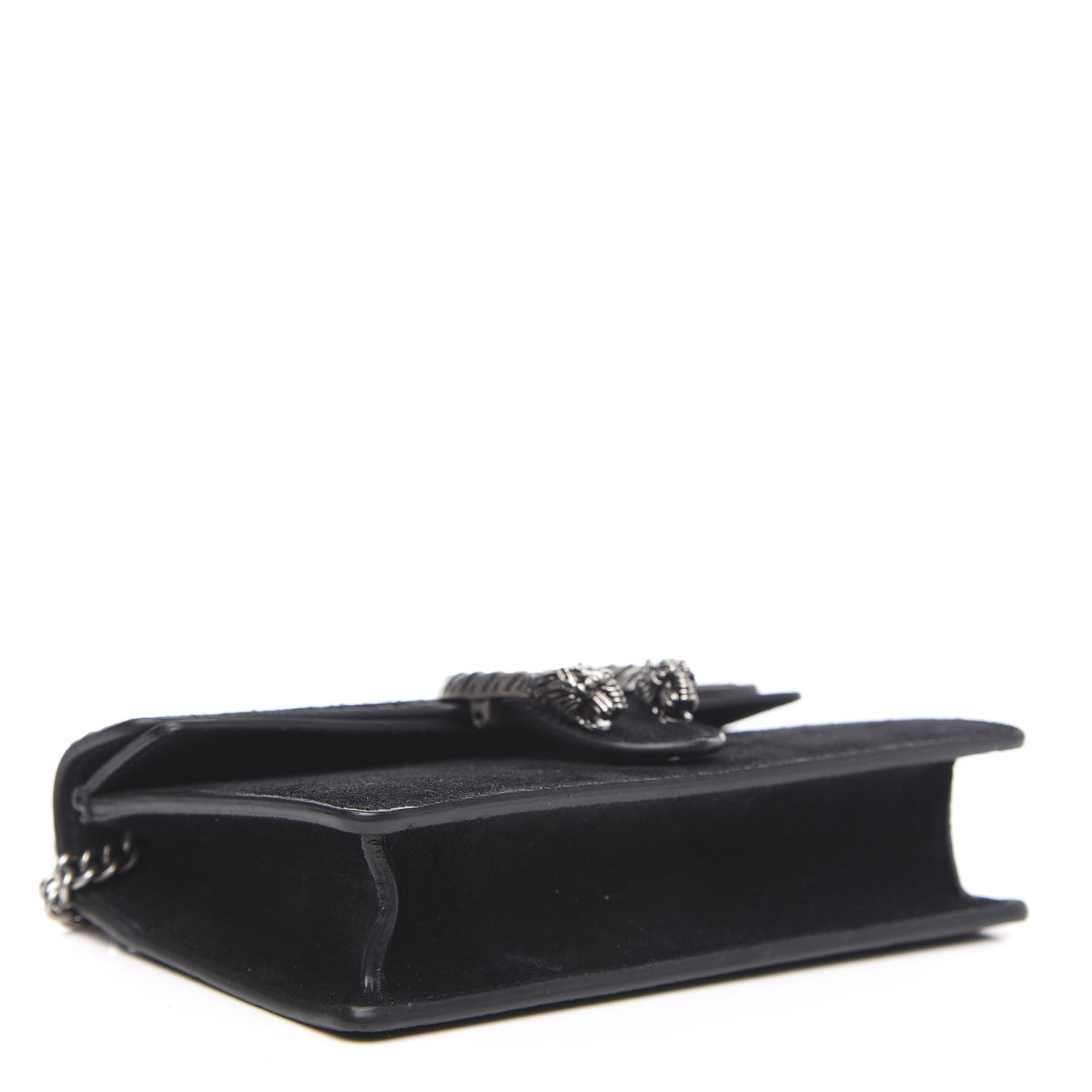 Gucci Suede Super Mini Dionysus Shoulder Bag Black 4 of 10