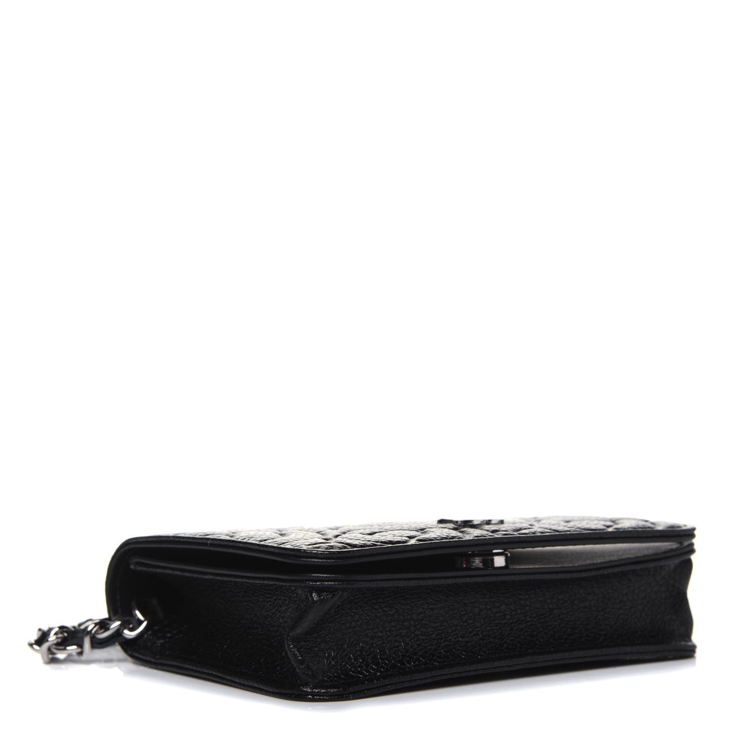 Chanel Caviar Camellia Embossed Chain Belt Bag Black 4 of 11
