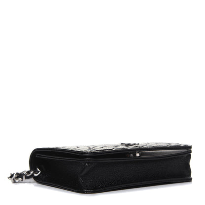 Chanel Caviar Camellia Embossed Chain Belt Bag Black 4 of 11