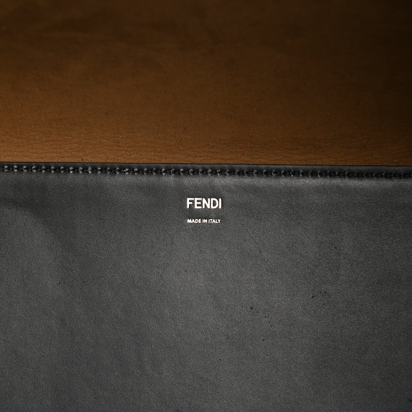 Vitello King Plexiglass Large Fendi Sunshine Shopper Tote Black