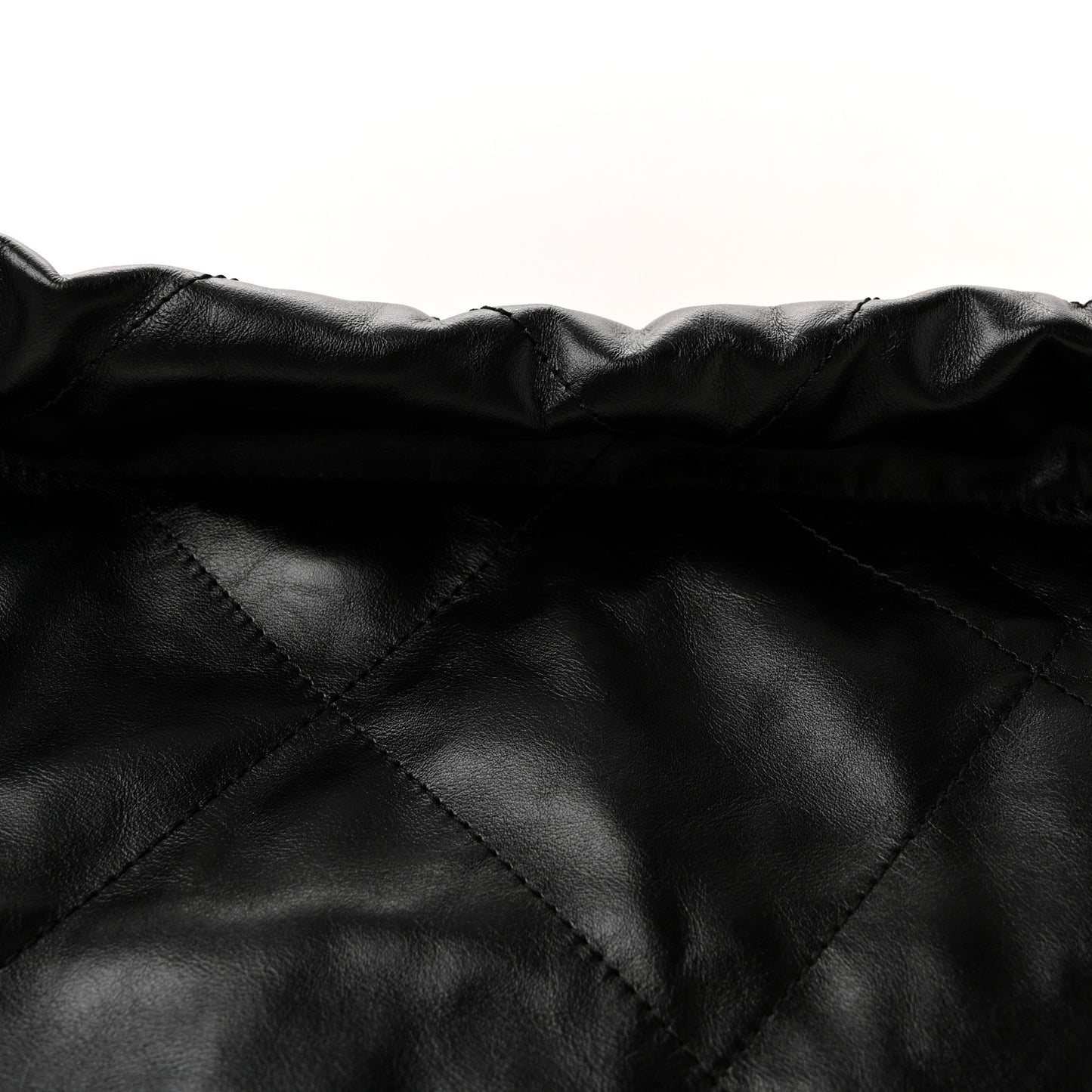 Shiny Calfskin Quilted Small Chanel 22 Black