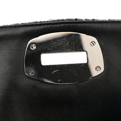 Miu Miu Nappa Matelasse Crystal Flap Clutch Black 10 of 12