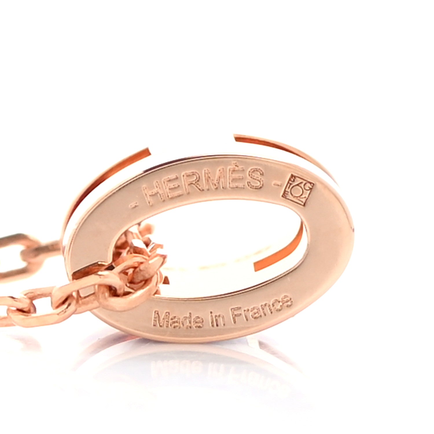 Hermes Lacquered Rose Gold Pop H Pendant Necklace Lilac 5 of 7