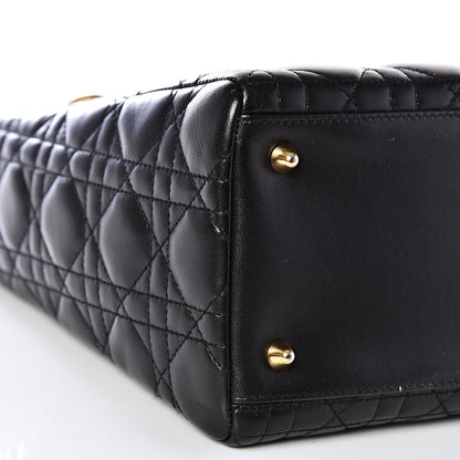 Christian Dior Lambskin Cannage Medium Lady Dior Black 7 of 12