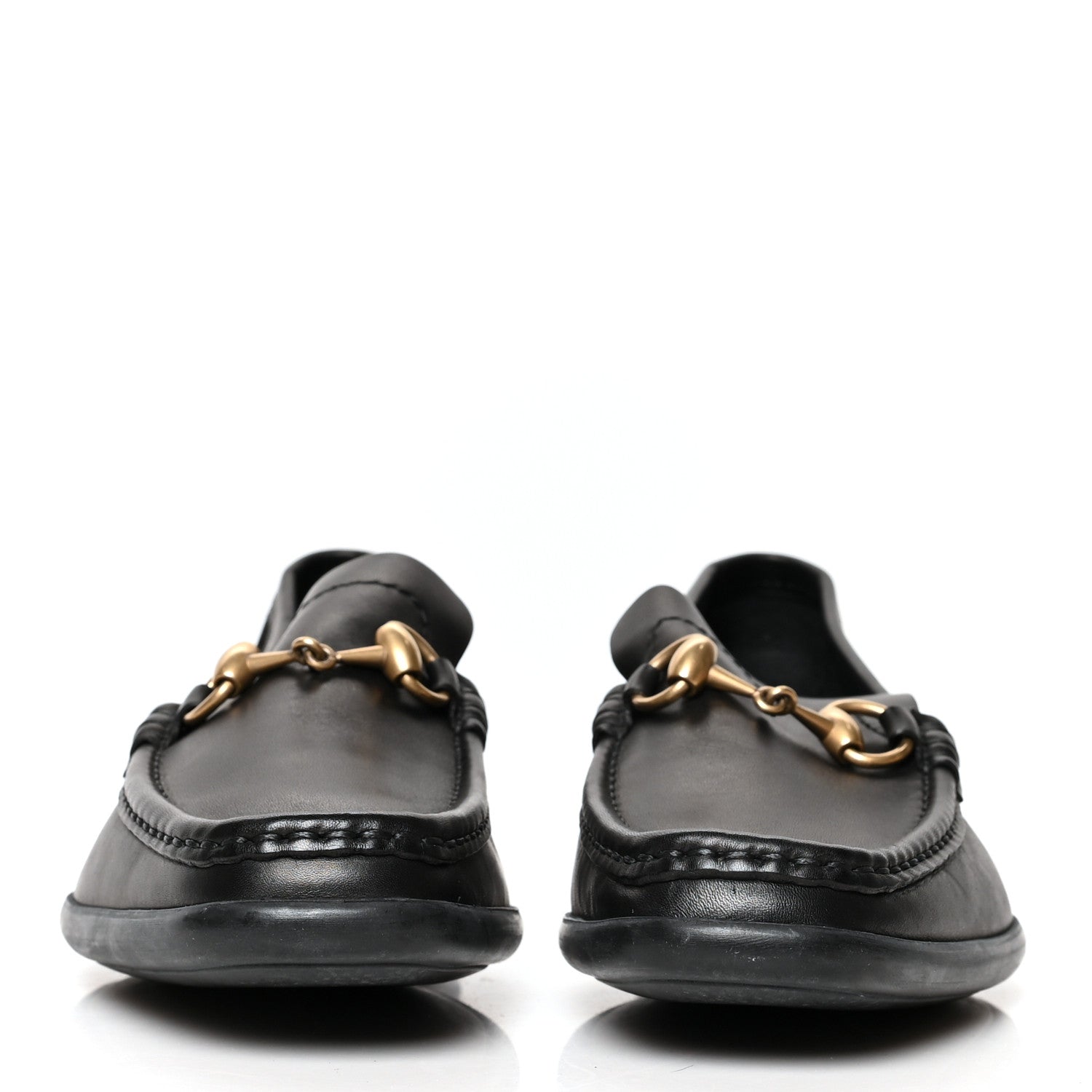Gucci Calfskin Mens Horsebit Driver Loafers 9 Black 2 of 9