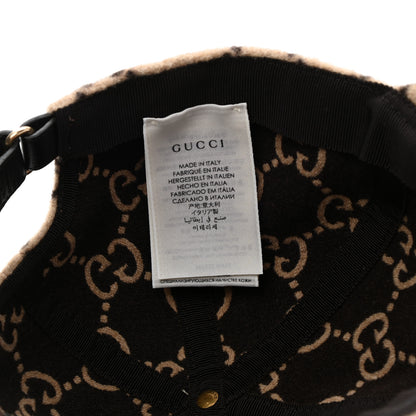 Gucci Covered Wool GG Monogram Baseball Hat M Beige Ebony 9 of 10