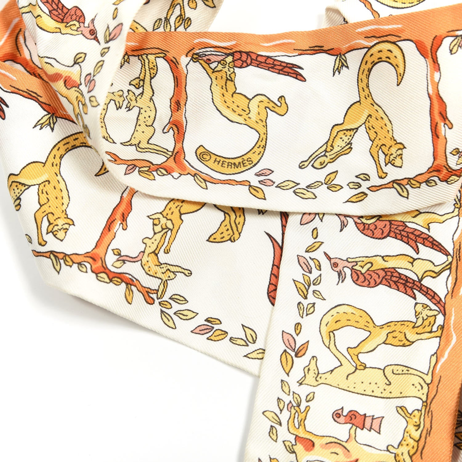 Hermes Silk Alphabet Twilly 3 of 4