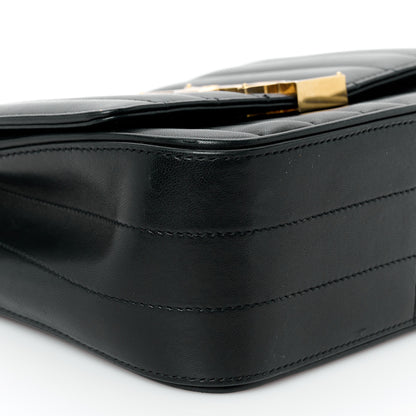 Saint Laurent Lambskin Matelasse Monogram Medium Vicky Chain Bag Black 10 of 11